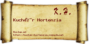 Kuchár Hortenzia névjegykártya